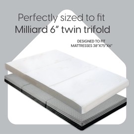 Fitted Sheet for The Milliard Trifold Mattress, Super Soft and Cozy Washable Grey Sheet (Twin, 6")