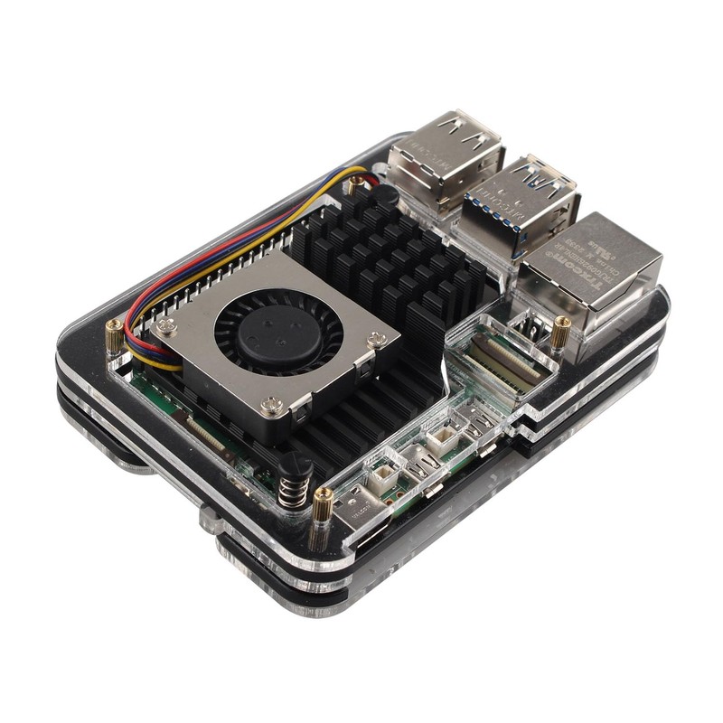 ZDE 5 Layers Acrylic Case with Active Cooler Fan for