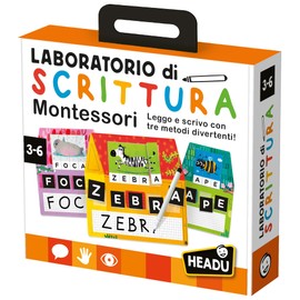 HEADU - Laboratorio di Scrittura Montessori - Leggo e Scrivo con 3 Metodi Divertenti | Giochi Educativi 3 4 5 6 Anni, Gioco Montessori per Imparare a Leggere e Scrivere, Regalo Bambina Regalo Bambino