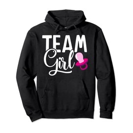 team girl gender reveal gift for mother and daddy Pullover Hoodie