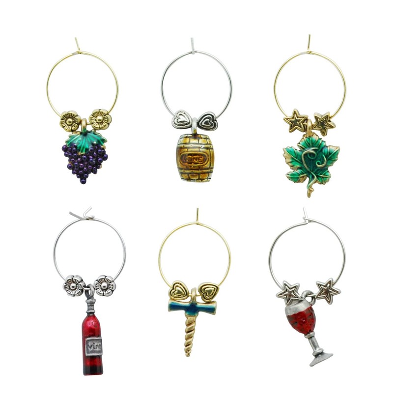 Wine Things WT-1423P Vino Color Wine Charms, Painted