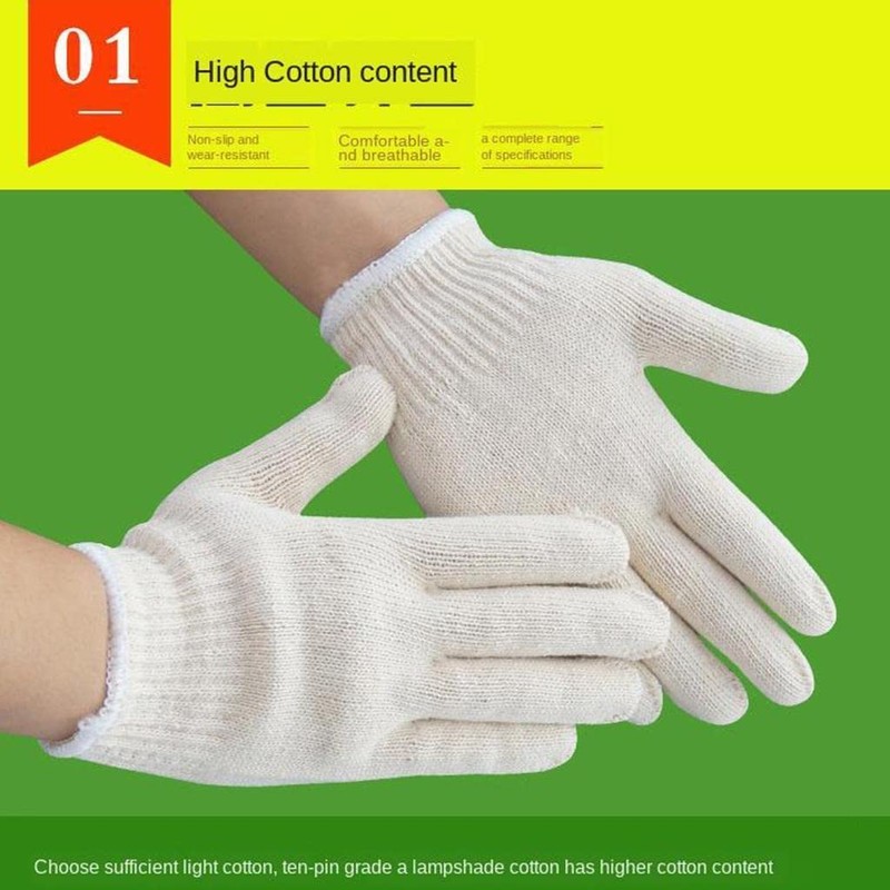 12 Pairs White s, Heavy Duty Liner for Construction, BBQ