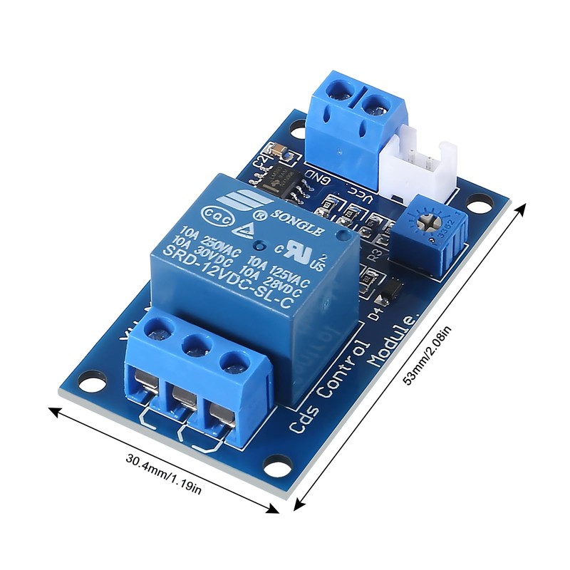 Alinan 6pcs XH-M131 DC 12V 10A Photoresistor Relay Module, Light