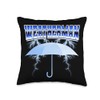 Weatherman Meteorology Meteorologist Umbrella Bootleg Style Throw Pillow