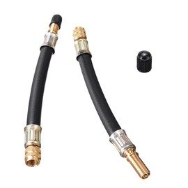 GRANDI 2 PCS Car Tire Valve Extensions, 8.26In Flexible Vehicle Valve Stem Extenders, Tires Wheels Accessories, Universal for Most Cars (Black)