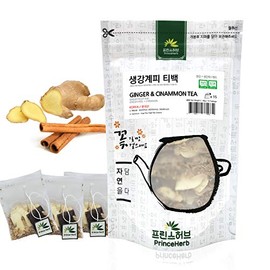 [Medicinal Korean Herb Tea] 100% Natural Ginger & Cinnamon Tea / 생강 계피 티백 차 40g ( 15 teabags )