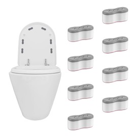 Ouligay Pack of 8 Toilet Seat Buffers, Spacers for Toilet Seat Damper, Toilet Seat Puff Pad for Toilet Seat, White Toilet Seat Bumpers, Toilet Lid Stopper for Home, Office, Hotel