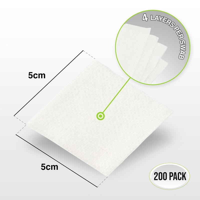 Posi Pulse 5cm x 5cm, 200ct Non-Sterile Gauze Swabs -