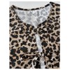 Floerns Women's Leopard Print Sleeveless Jacket Vests Cheetah Tie Up