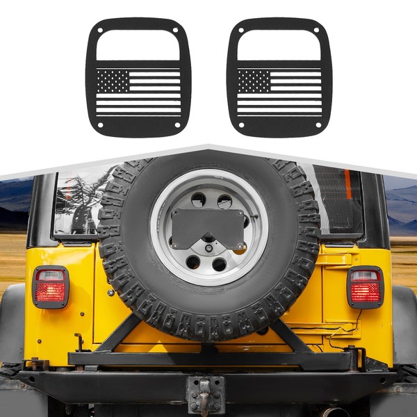amayum for Jeep Tail Light Covers TailLight Guards Bezel Rear