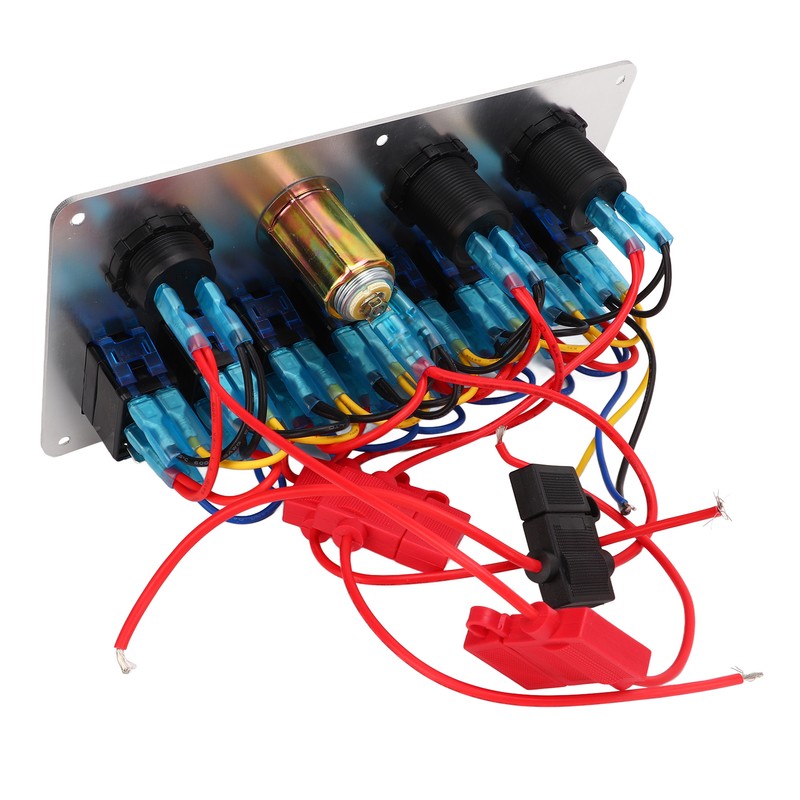 Rocker Switch Panel 8 Gang 12‑24V 5 Pin Blue Light