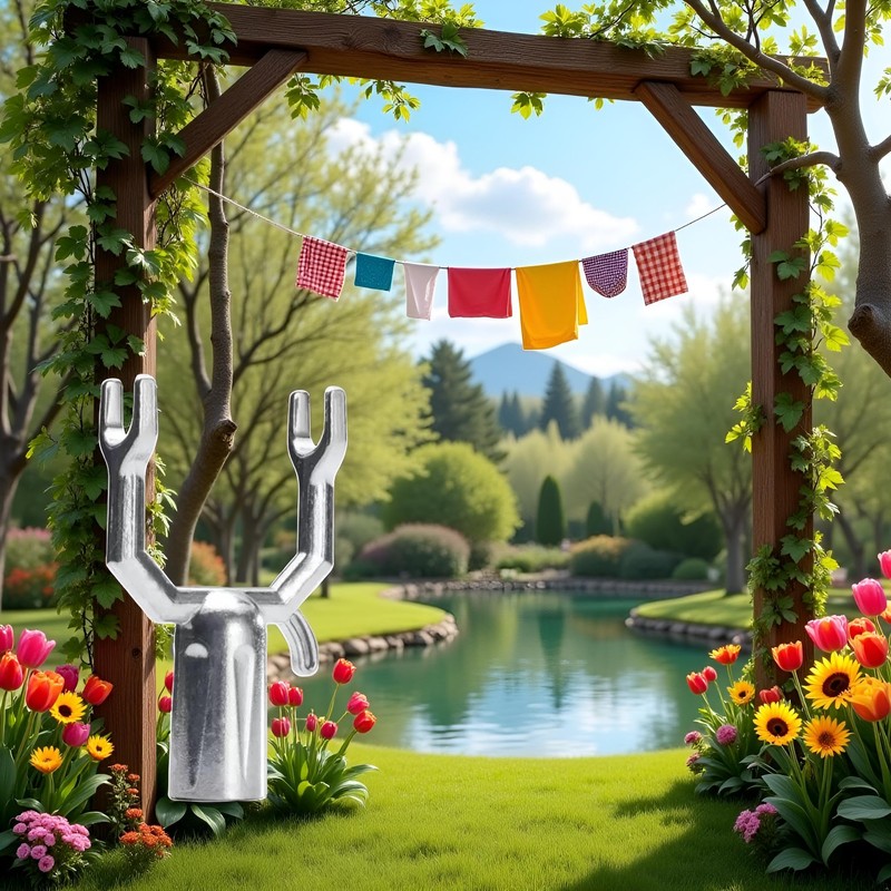 Retractable Telescoping Clothesline Prop - for Drying Rack and Hanging