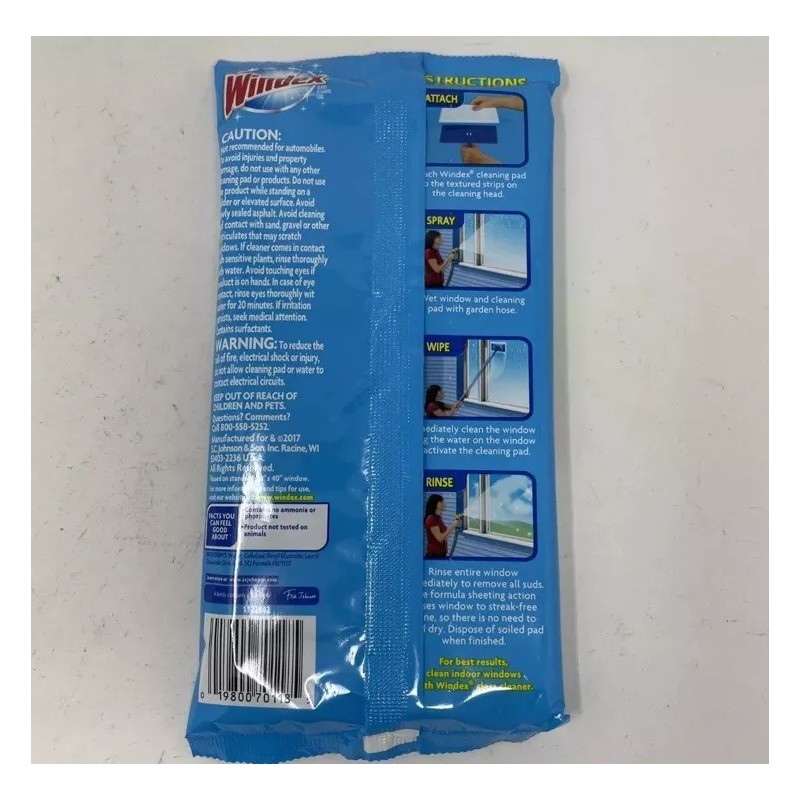 Windex FAST Windex Outdoor Refill Pads for Cleaning Glass, Windows
