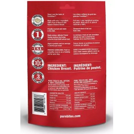 PureBites Freeze Dried Chicken Breast Dog Treats Pack of 3 USA Sourced 3 Oz