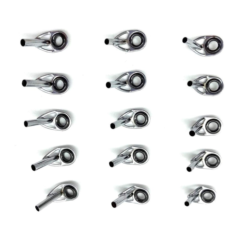 YFFSFDC Top Guides 15pcs Rod Guide Stainless Steel Fishing Rod