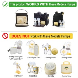 Maymom - Kit de bomba de pecho para bomba de Medela en estilo Advanced Breast Pumps; 2 protectores de pecho (una pieza, mm), 4 válvulas, 6 membranas, y 2 tubos de bomba en el estilo; puede reemplazar válvula Medela, 17 mm (XX-small)