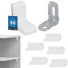 KOTARBAU® Set of 25 Metal Shelf Brackets with Plastic Trim