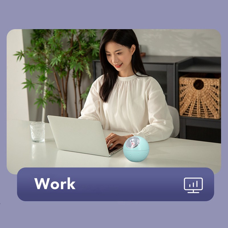 Space Capsule Humidifier 2 Gears Adjustable 300ml Quiet Cute Astronaut