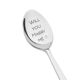 Proposal Gifts Will You Marry Me Spoon for Her Him Novelty Marriage Proposal Props Ideas Decorations Newly Engaged Gifts for Girlfriend Boyfriend Fiance Fiancee
