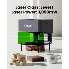 DAJA DJ6 Laser Engraver with Higher Columns Portable Laser Engraving Machine Kits for DIY Supports Win/Mobile System/Offline Laser Cutter (Working Area 3.15 * 3.15 inches)