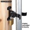 HILLMASTER 1-3/8" Flat Back Wall Mount Chain Link Fork Latch,