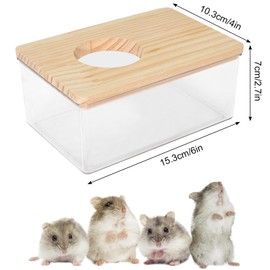 Disnace Sand Bath Hamster, Pet Bathtub, Hamster Toilet, Removable Hamster, Sand Bathroom, Container Small Animal Sauna Sandpit for Hamsters, Guinea Pigs, Ferrets, Gerbil Chinchilla (M)