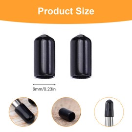 Pack of 50 6 mm Rubber End Caps, Vinyl Round Tube Bolt Caps, Cover Screws, Thread Protection, Rubber End Caps, Vinyl Round Tube Bolt Caps, End Caps, Rubber Caps for Screws, Screw Thread Protection