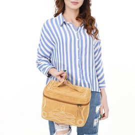 American Darling Jewelry Case Genuine Western Suede Leather Women's Bag | Organizer for Women Travel