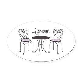 CafePress Lamour Euro Oval Car Bumper Magnet