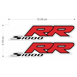 Awonderful Motorcycle S1000RR Fairing Decal Sticker for S1000RR 2009-2014 - Fairing Side Section Decal Sticker (Red)