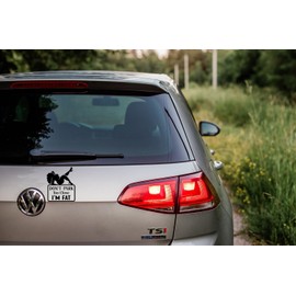 Don't Park Too Close Funny Car Bumper Sticker - Wall Decal - Cute - Window - Van - Caravan - Motorhome - Campervan (Black)