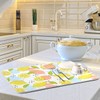 Yellow Lemon Dish Drying Mat for Kitchen Counter Green Lime