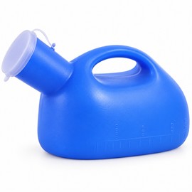 Portable Male Urinal Bottle – 2000mL with Lid and Handle for Bedside Use, Camping and Travel