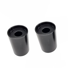 AC-MTORC Black & Chrome 2'' Inch Rise Handlebar Risers Extension For 1-1/2 inch or 1-1/4 inch Handlebars Motorcycle Spacers（Black）