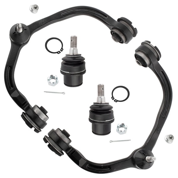 BOXI (Set of 4) Front Upper Control Arms + Lower Ball Joints Fit for Ford Expedition 2004 2005 2006 | for Lincoln Navigator 2004-2006 | Built After 11/30/03 w/Standard Susp. | K80718 K80719 K80039