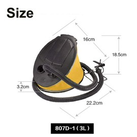 BE-TOOL Foot Pump 3L Air Step Pump Bellows Foot Pump for Pool Swimming Products, Inflatable Toy, Camping Cots