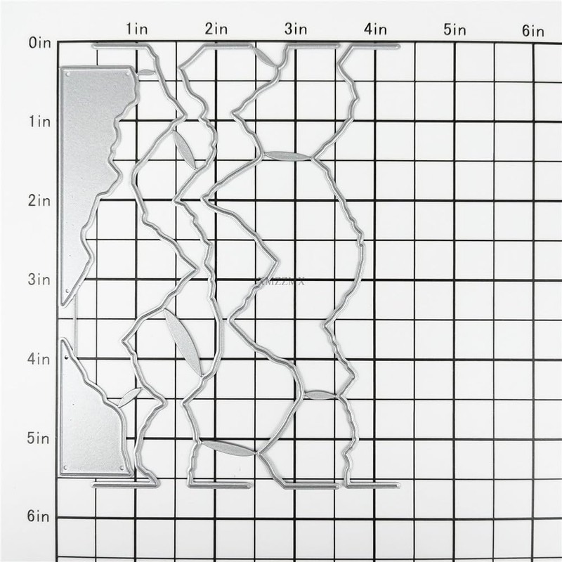 XMZZMX Mountain Peak Overlapping Metal Cutting Dies for Card Making,