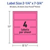 Avery Printable Rectangle Labels with Sure Feed Technology, 2-1/4" x