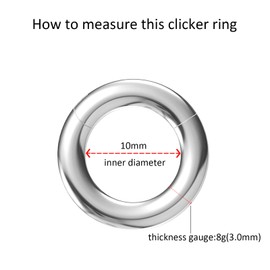 NewkeepsR 8G 10mm(3/8') Large Gauge 316L Surgical Steel Septum Hinged Clicker Segment Orbital Conch Rings