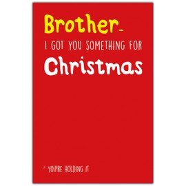 Emotional Rescue Brother Christmas Cards, Funny Christmas Card Brother, Xmas Card for Brother, Brother Christmas Card for Him Funny, Christmas Card Brother, Brother Christmas Cards,159x235mm