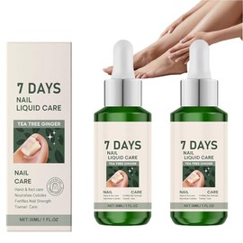 7 días de cuidado líquido de uñas jengibre árbol té, cuidado líquido uñas, cutículas uñ/as dañadas, hidratados, regenera uñ/as que rompen fácilmente, 