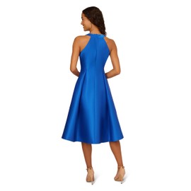 Adrianna Papell Women's Mikado Fit&Flare Party Dress, Ultra Blue