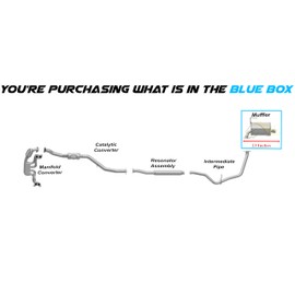 Exhaust Rear Muffler Compatible for 2014-2018 Subaru Forester 2.5L | Stainless Steel | Northeastern Exhaust | Free Gasket Included | Automotive Replacement Part | Direct-Fit