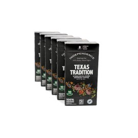 Independence Coffee Co. Nespresso* Compatible Compostable Plant Based Capsules, Texas Tradition Intense and Full Bodied Espresso Coffee, 10 Count (Pack of 6) - Compatible with Nespresso* Original Line Espresso Makers