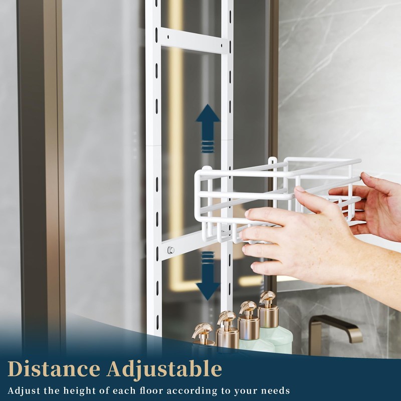 Consumest Over The Door Shower Caddy - 5 Tier Adjustable