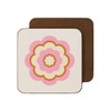 4 Coaster Set 60s 70s Retro Flowers