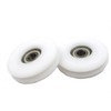 Chiloskit 2 Pieces 50mm U Groove Nylon Ball Bearing Guide
