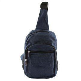 Blue Denim Sling Style Handbag with RFID Technology
