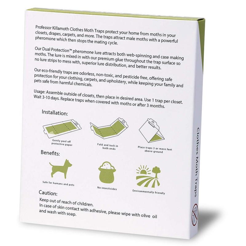 Triple Strength Clothes Moth Traps – Safe, Non-Toxic Closet Moth