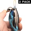 2 Pack Blue Cool,Butane Jet Torch Lighter,Refillable Windproof Flame Lighters,Adjustable,Long,BBQ